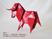Photo Origami Gnou Author : Fumiaki Kawahata, Folded by Tatsuto Suzuki